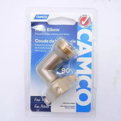 Camco 90� Brass Hose Elbow with Easy Grip 22504