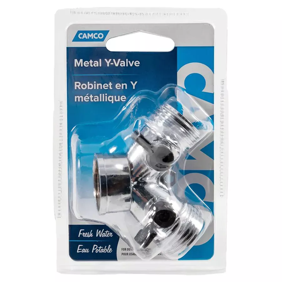 Camco Fresh Water Hose Y-Valve Metal