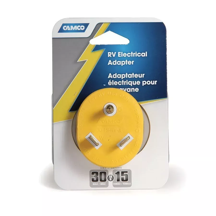 Camco Power Grip RV Adapter - 30M/ 15F