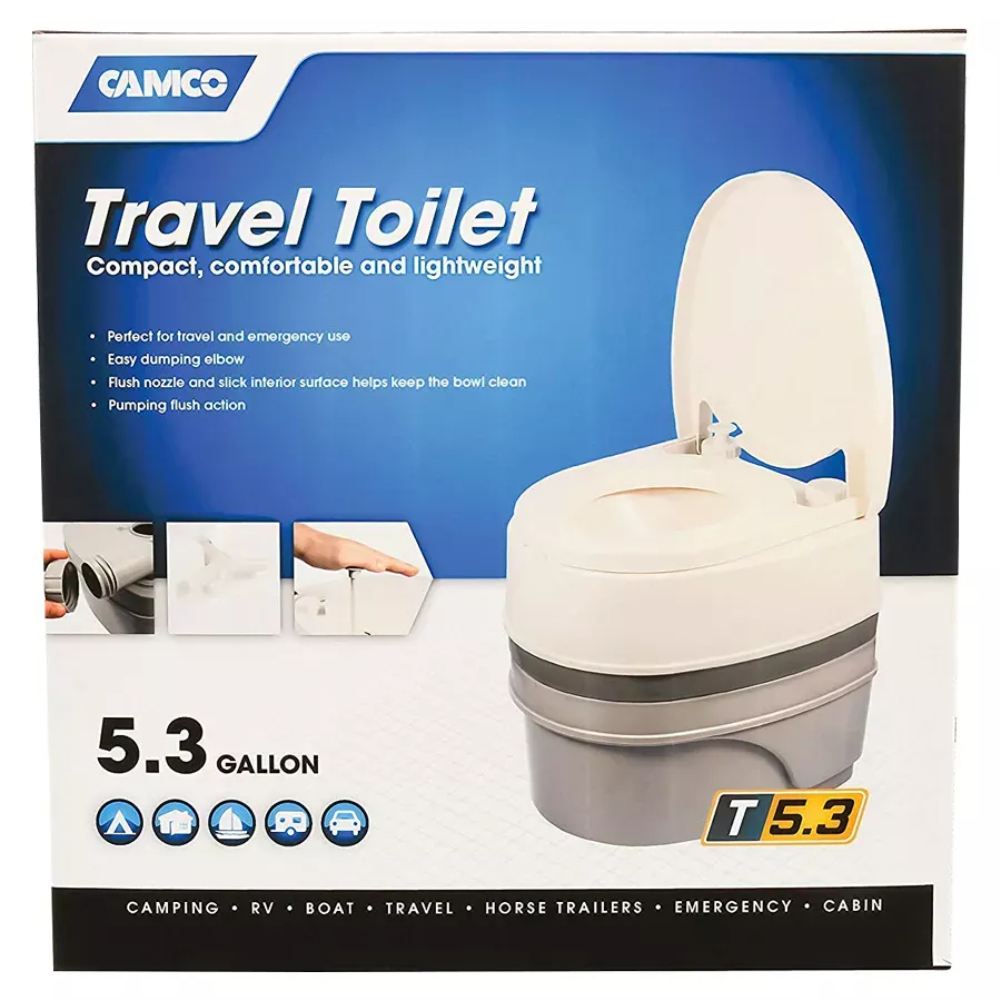 Camco Travel Toilet - 5.3 gal