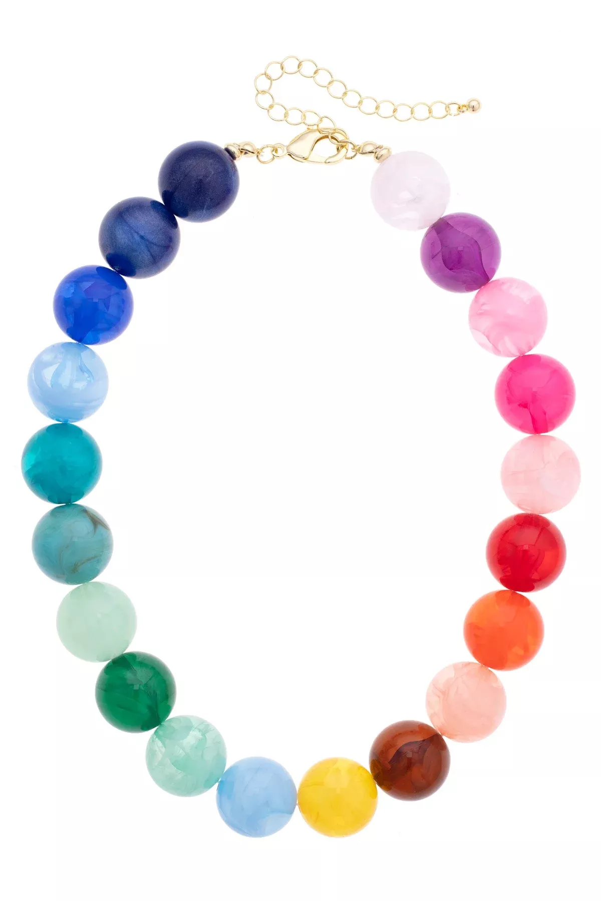 Canvas - Marjorie Beaded Gumball Necklace, Multicolor