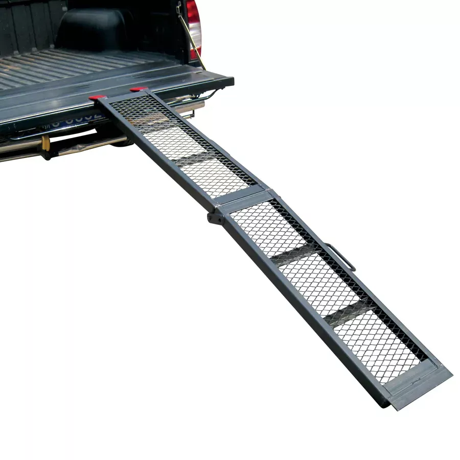 CargoMaster 80" x 11" Center Folding Steel Ramp - Black - 800 lb