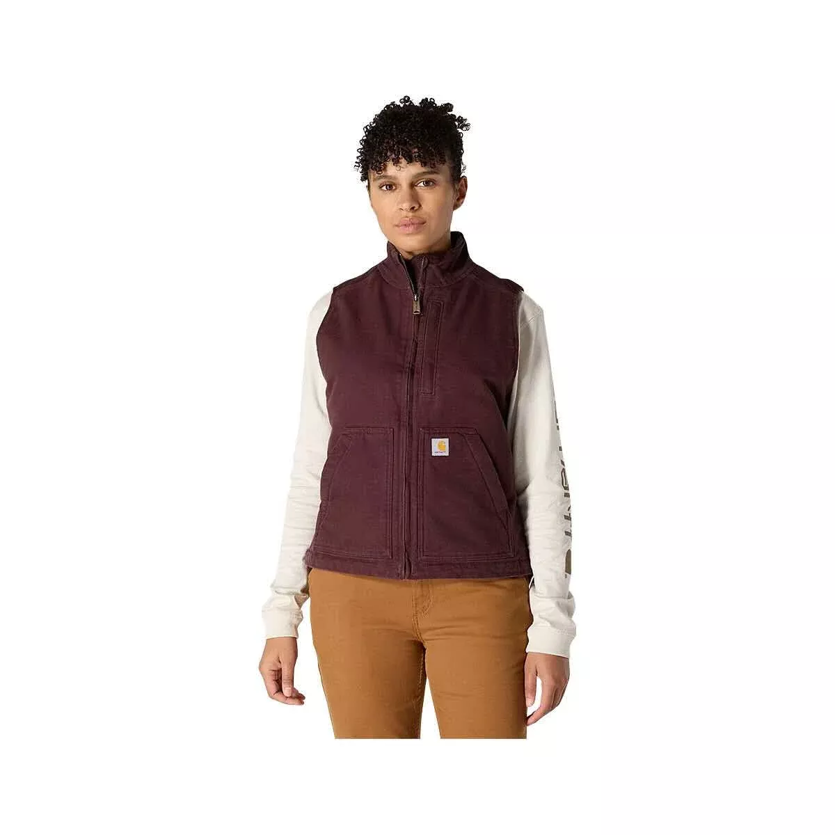 Carhartt Women's Washed Duck Mock Neck Vest