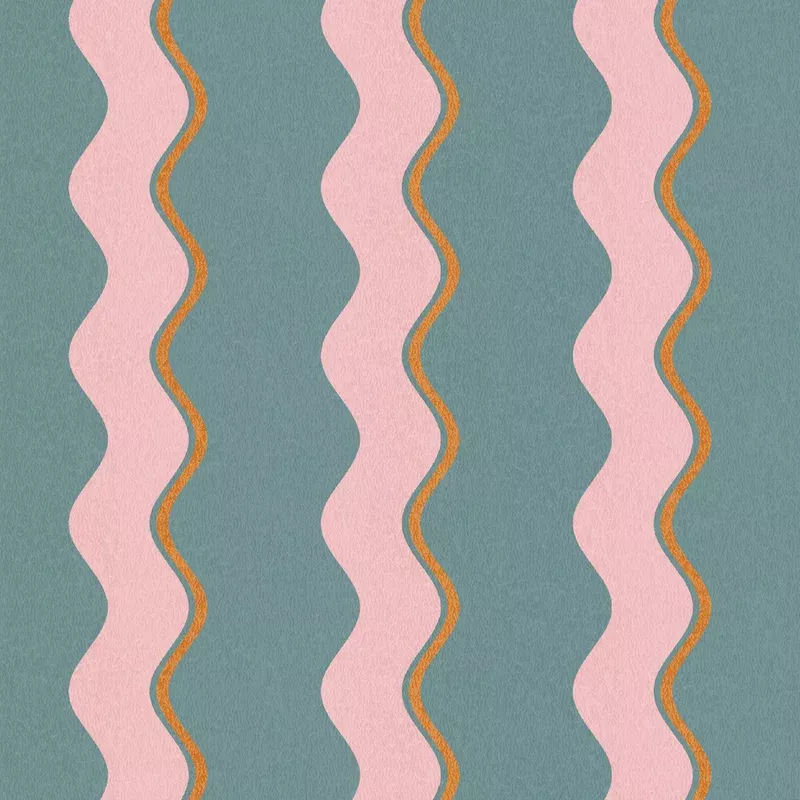 Cari Wave Marine Blue Wallpaper