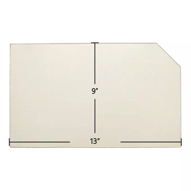 Carolina II Woodstove Door Glass Replacement 9″ x 13″ High-Temperature Ceramic Glass Panel with Corner Cut (CarCornerCut)