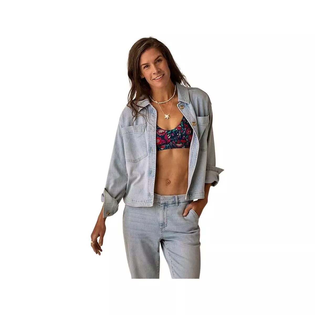Carve Designs Women's Flora Denim Shacket