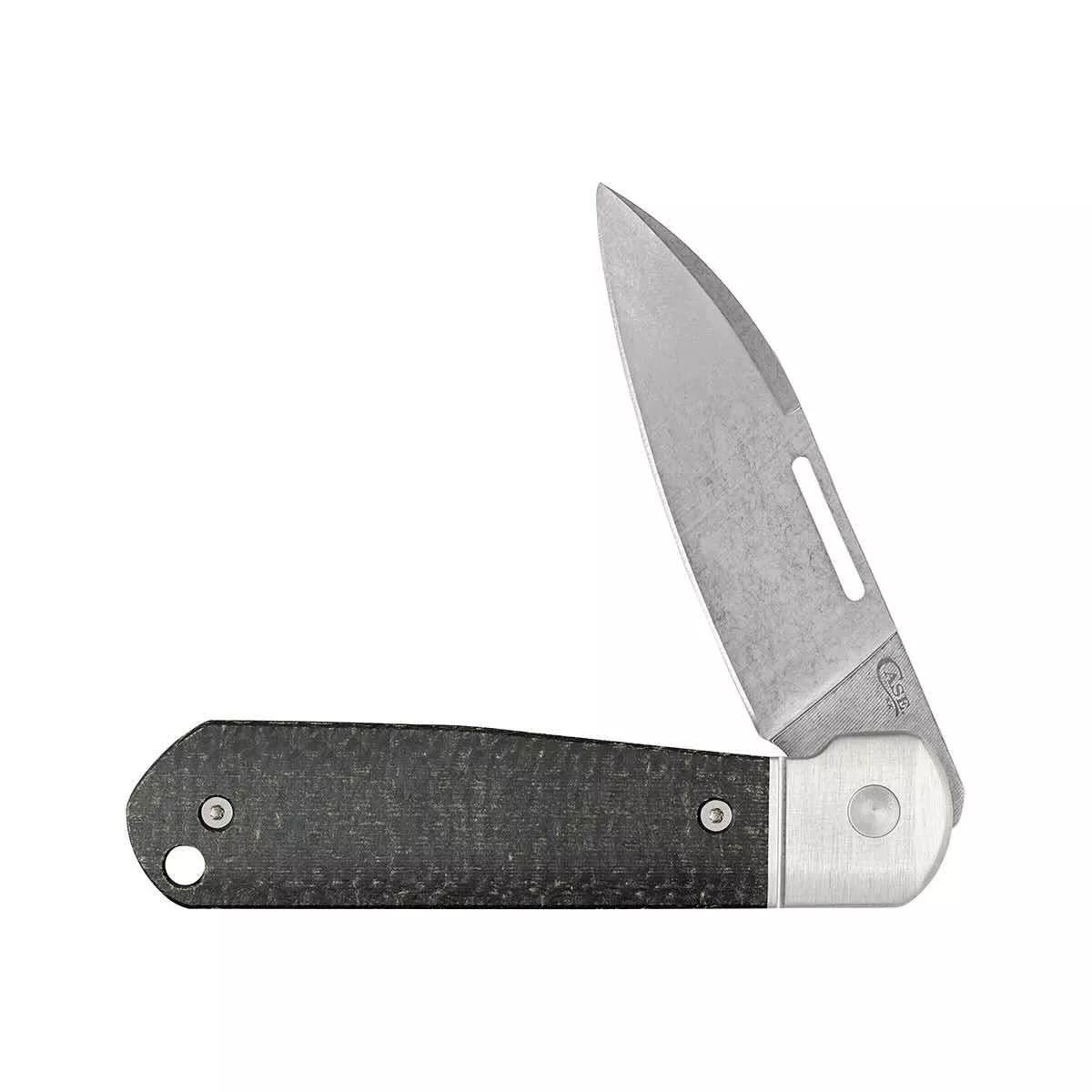 Case Knives Smooth Black Burlap Micarta Highbanks Knife