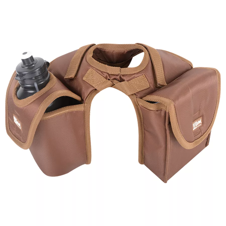 Cashel Lunch Bag / Bottle Holder Horn Bag - Brown
