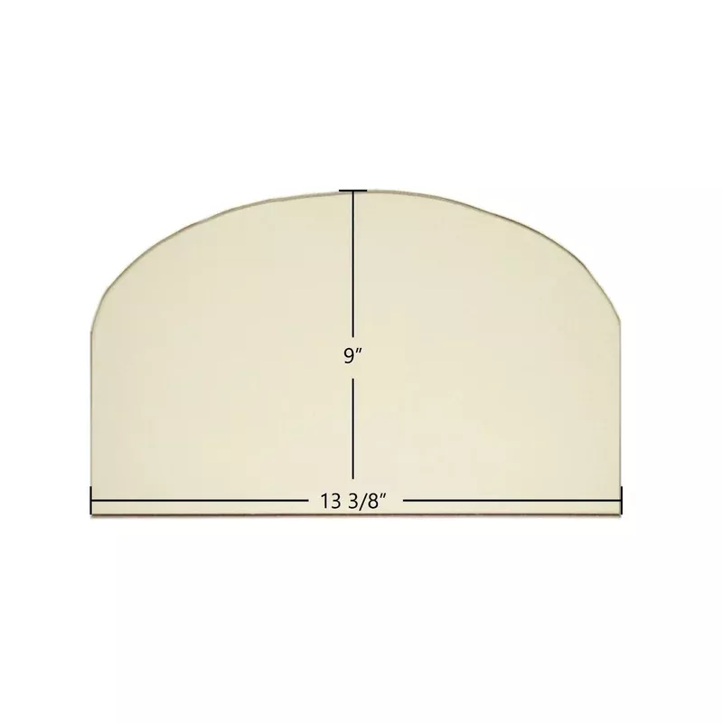 Cast Heat Door Glass Replacement 13 3/8″ x 9″ Archtop High-Temperature Ceramic Glass Panel (Cast-Heat)