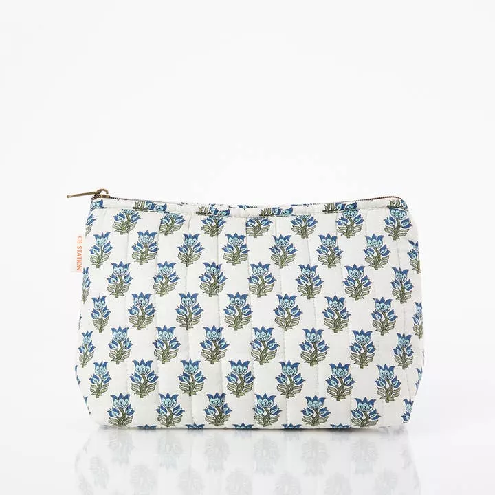 CB Station - Block Print Clutch, Aqua