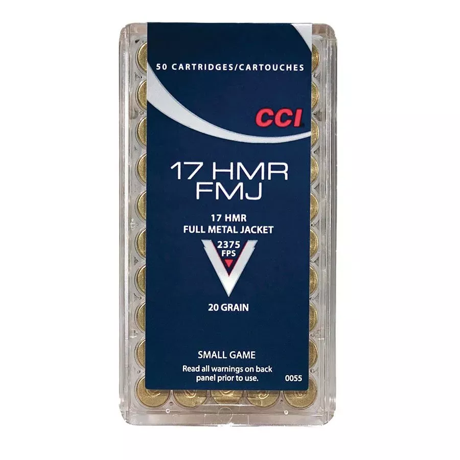CCI 17 HMR FMJ Small Game Rimfire Rifle Ammunition