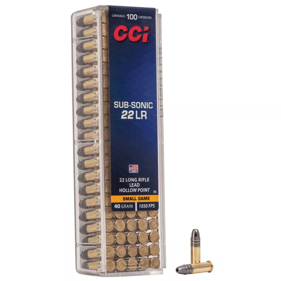 CCI 22 Long Rifle Sub-Sonic HP Small Game Rimfire Rifle Ammunition