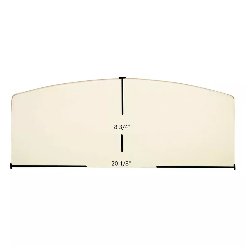 Century Whistler DB05152 Archtop Door Glass 20 1/8″ x 8 3/4″ High-Temperature Ceramic Glass Panel (SE02722-01)
