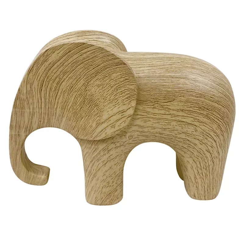 Ceramic Elephant Figurine, 7"