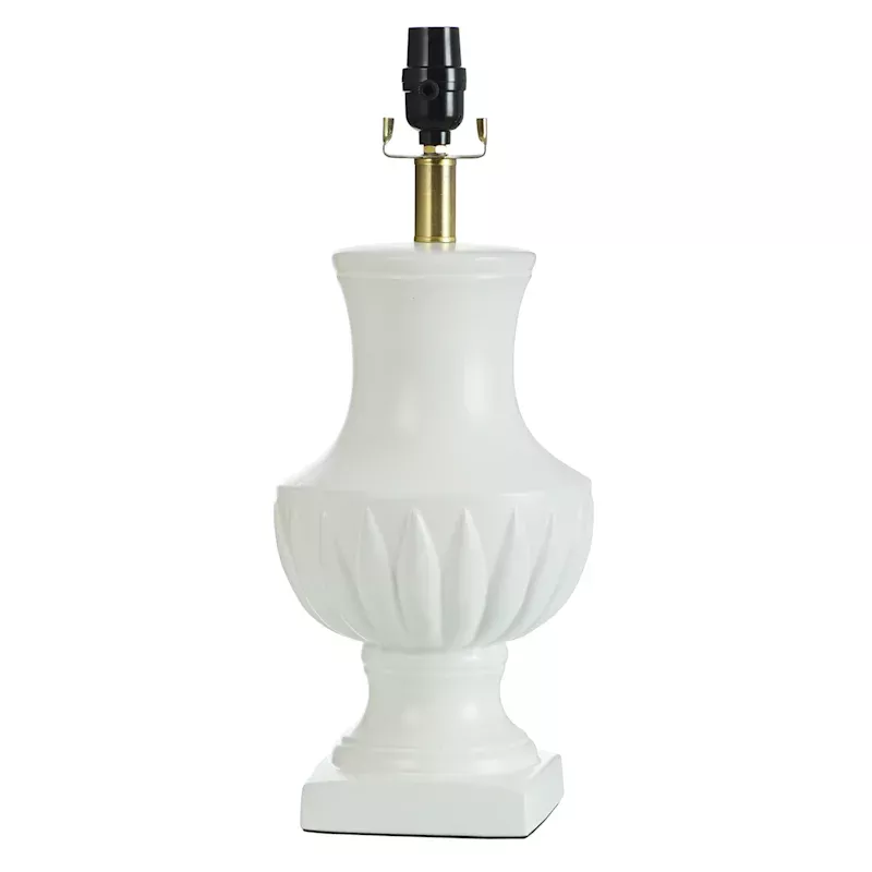 Ceramic White Table Lamp, 19"