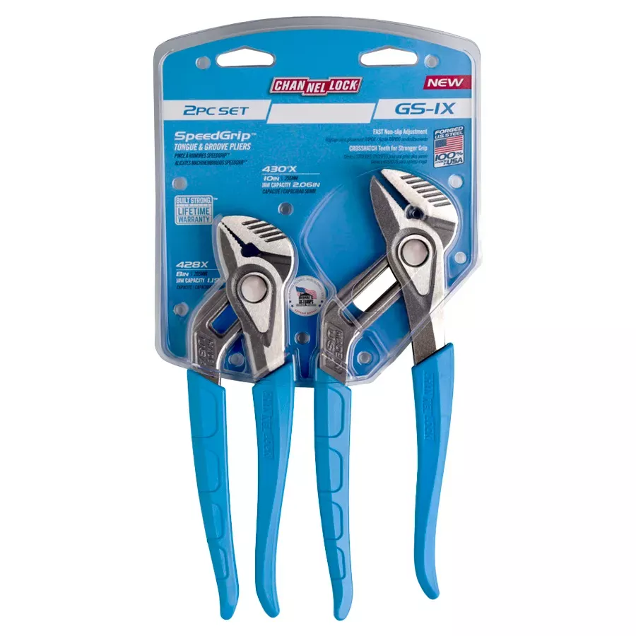 Channellock Speedgrip Tongue and Groove Plier - 2 pcs Set