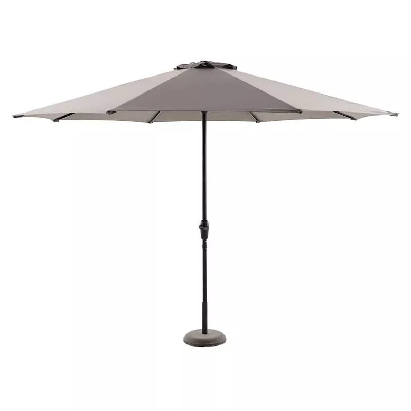 Charcoal Grey Crank Round Patio Umbrella, 11'