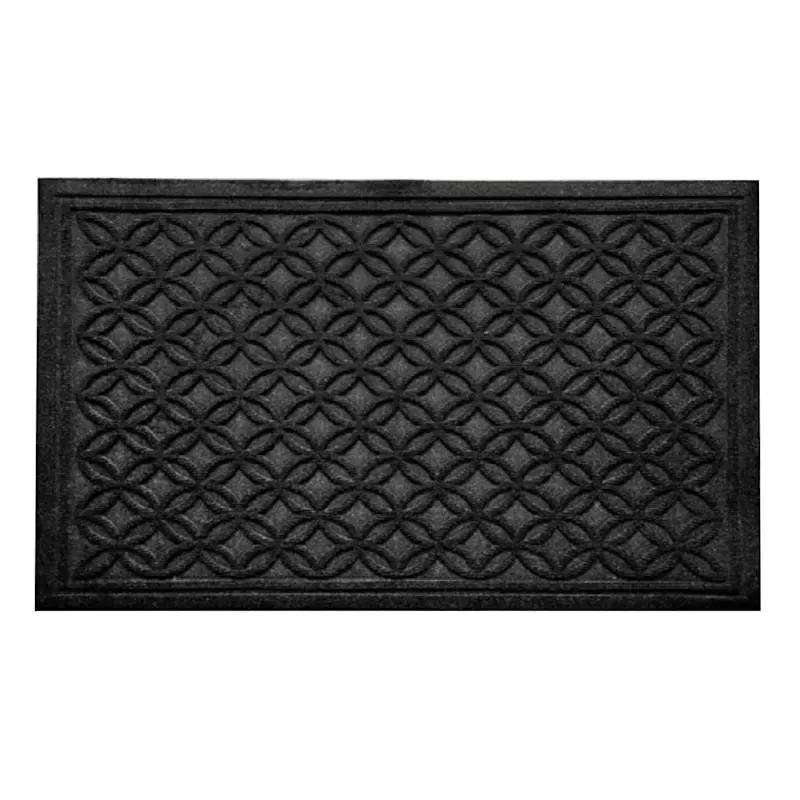 Charcoal Textured Rubber Doormat, 18x30