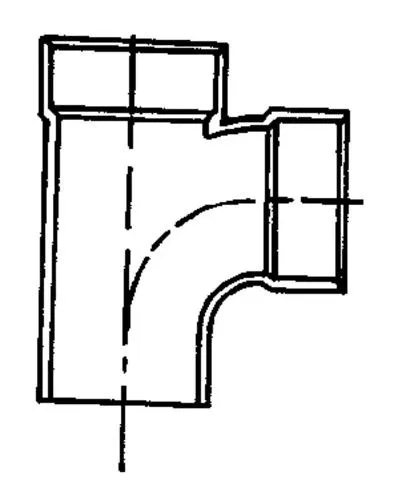 Charlotte Pipe & Found ABS004040800HA Sanitary Street Tee Black 2" X 1-1/2" X 2"
