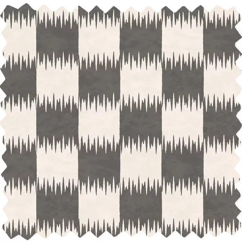 Checkmate Ink Linen Fabric