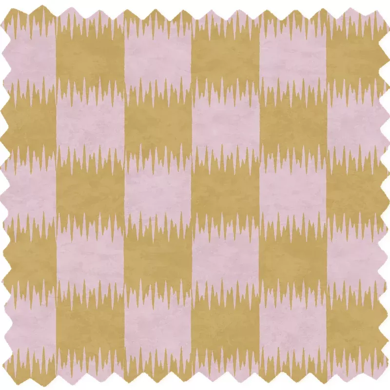 Checkmate Pistachio Cream Linen Fabric