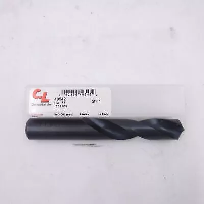 CHICAGO-LATROBE 48542 Screw Machine Drill, 21/32″, HSS, 118� Point