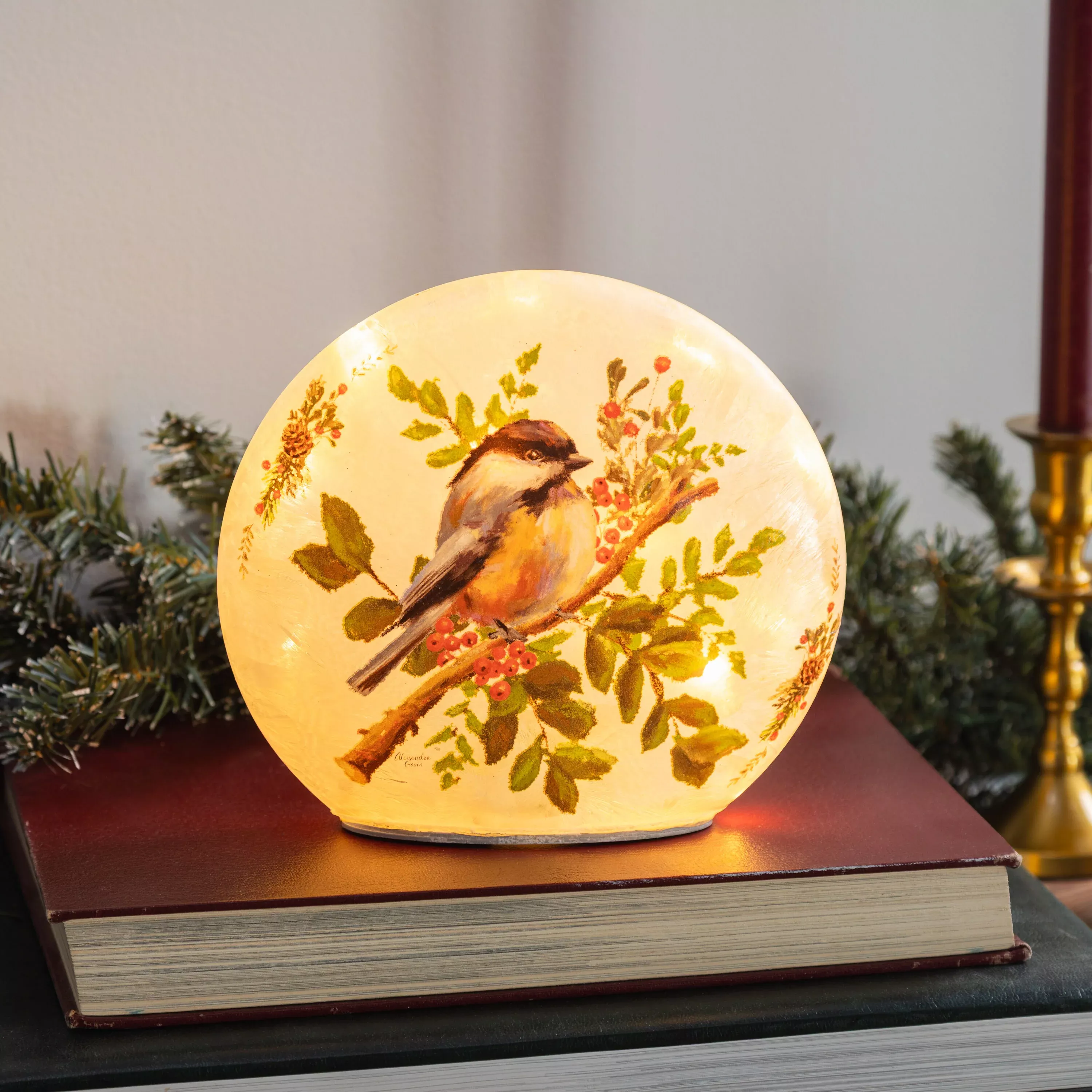 Chickadees LED Small Orb