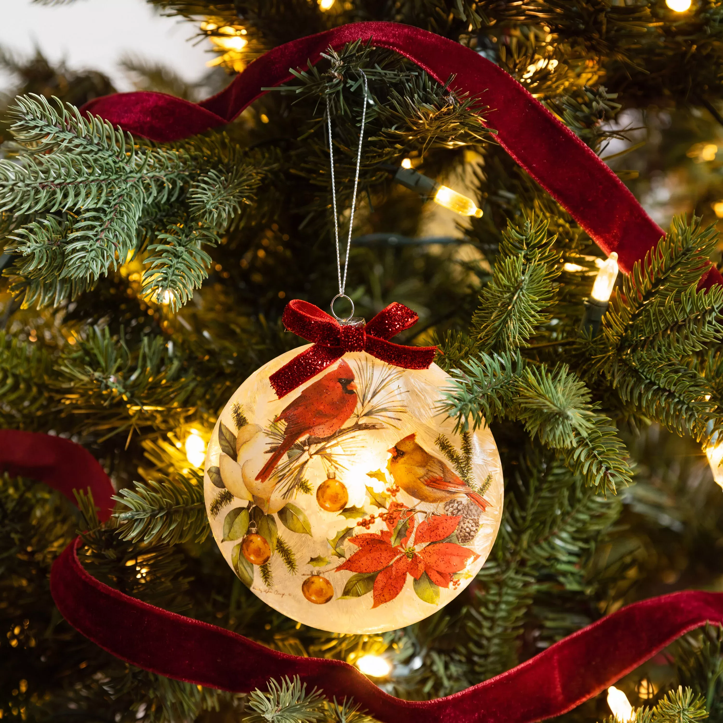 Christmas Song LED Glass Ornament