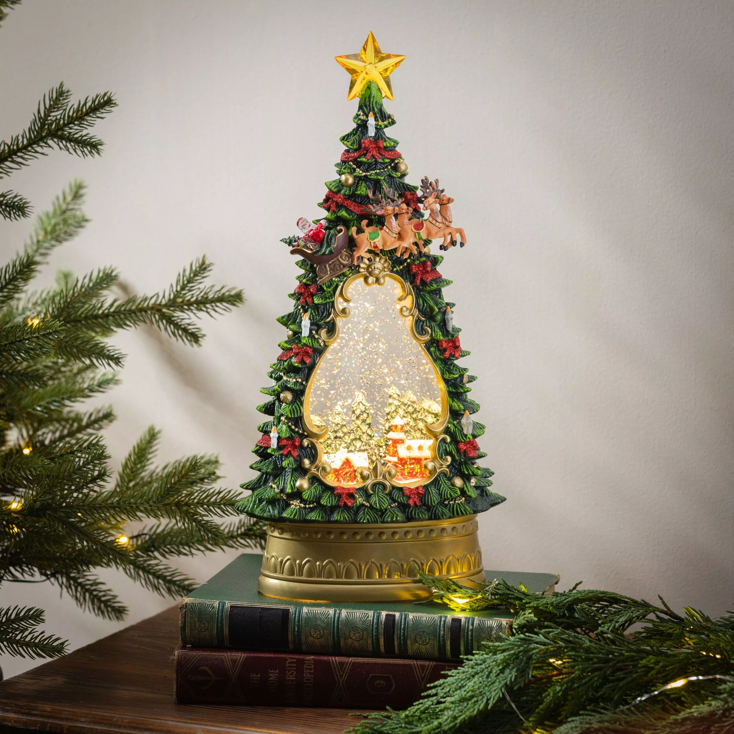 Christmas Tree Shaped LED Musical Water Lantern