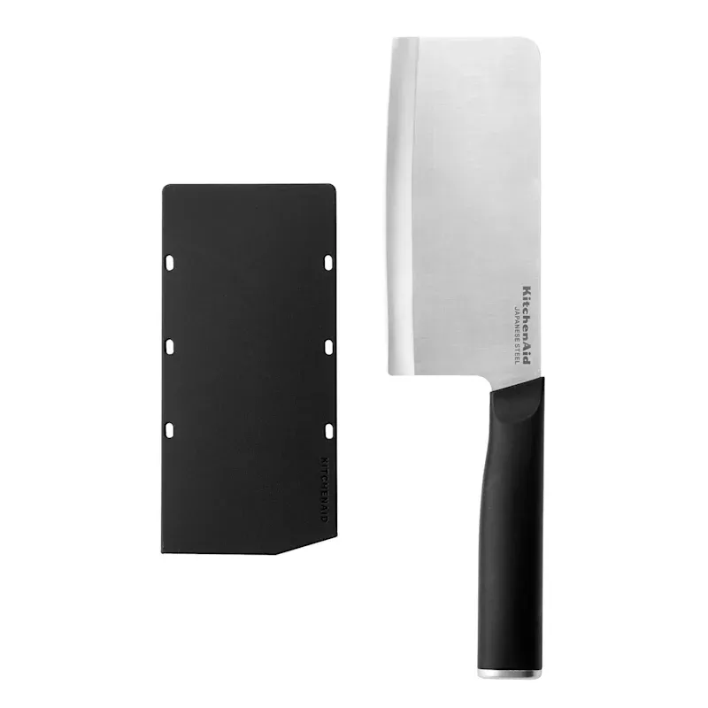 Classic Black Handle Cleaver Knife, 6"