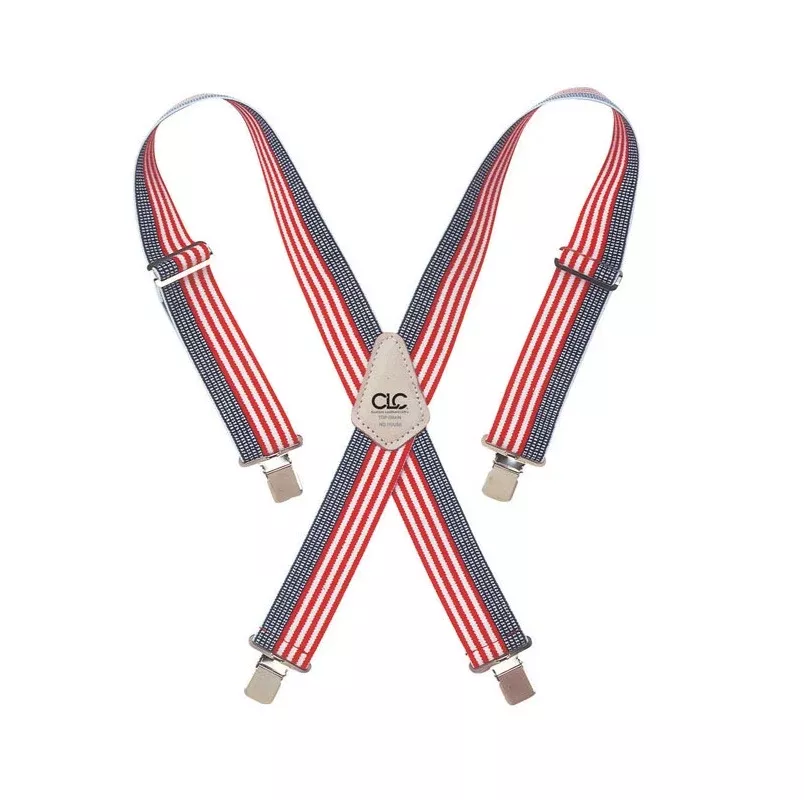 CLC 110USA Nylon Suspenders, Blue/Red/White