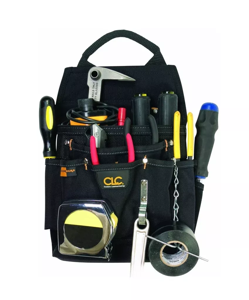 CLC Work Gear 5505 Professional Electrician's Tool Pouch, 12 Pocket, Black