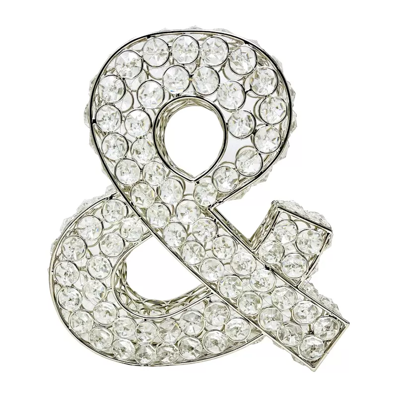 Clear Crystal Monogram Letter, &