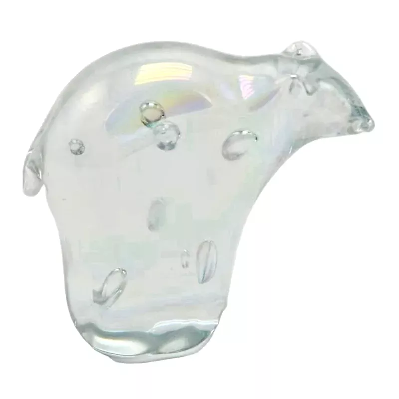 Clear Glass Bear Figurine, 4"