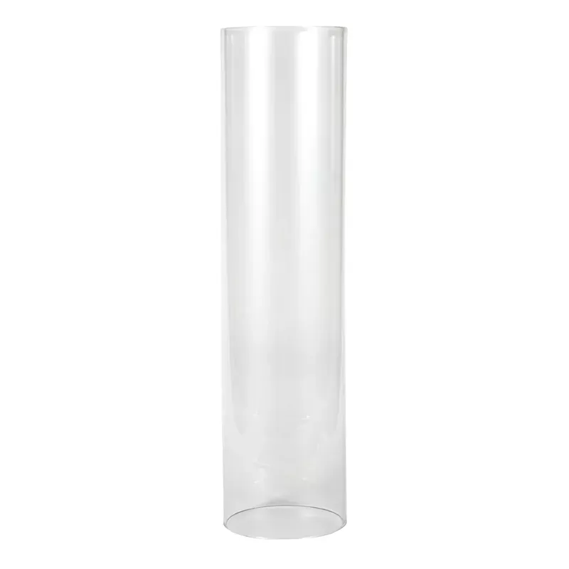 Clear Glass Open Ended Hurricane, 16"