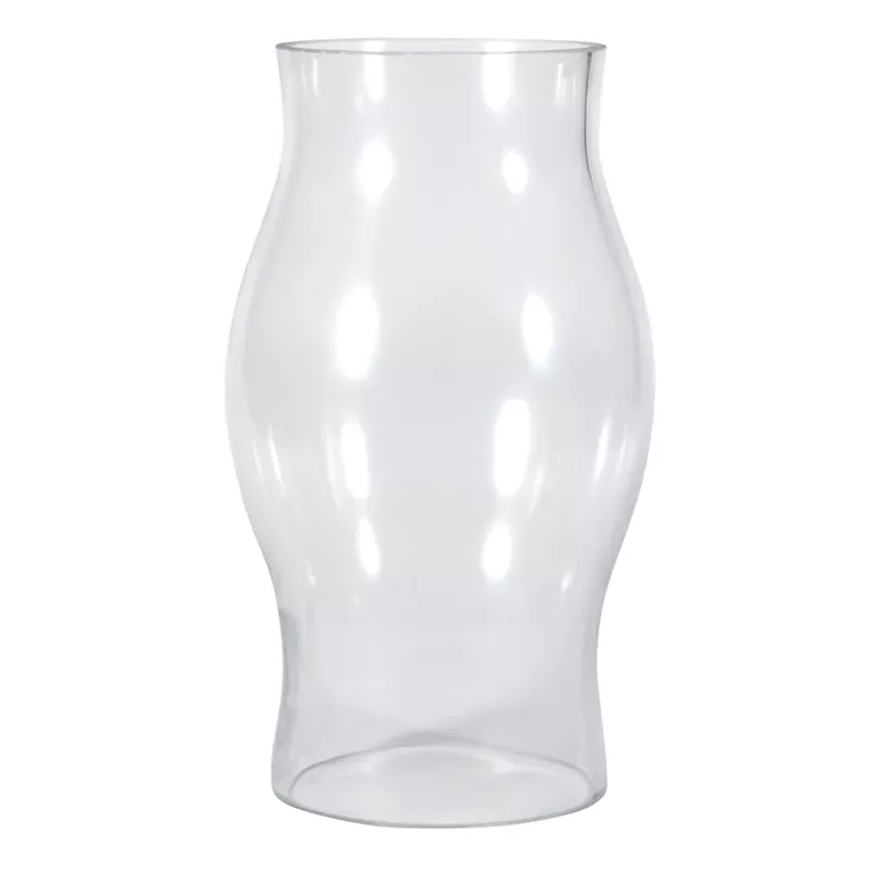 Clear Glass Open Ended Hurricane, 8.7"