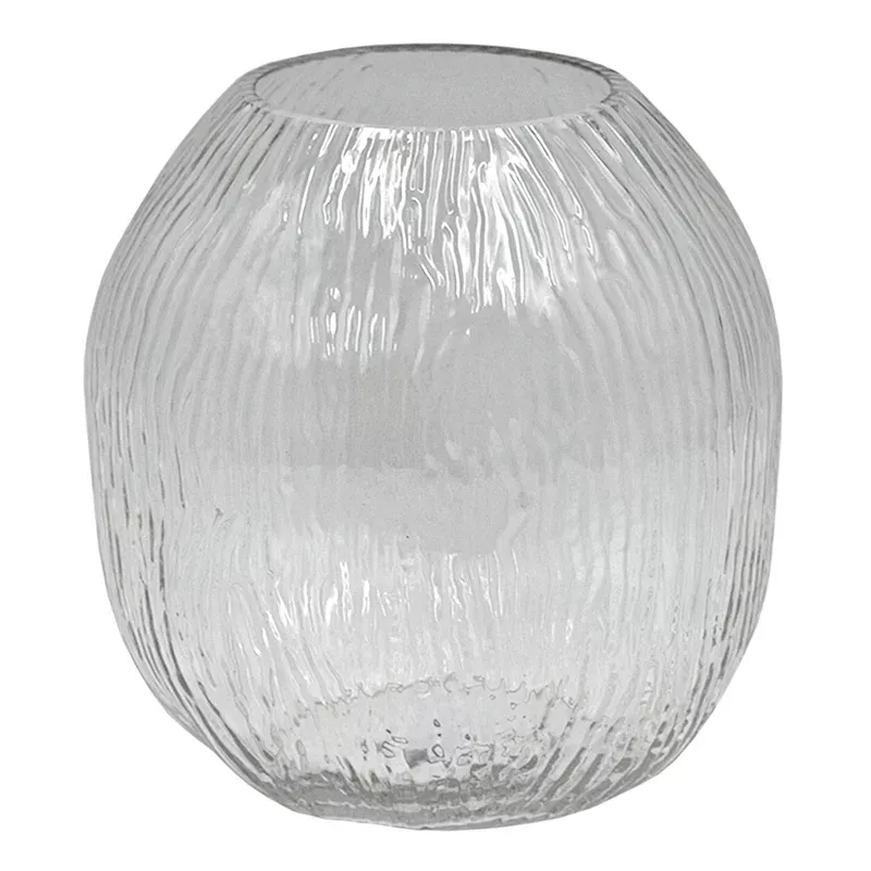 Clear Glass Vase, 6"