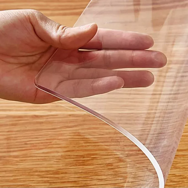 Clear Plastic Desk Pad 1.5mm Thick 22×44 – PVC Waterproof Desk Mat & Table Cover Protector