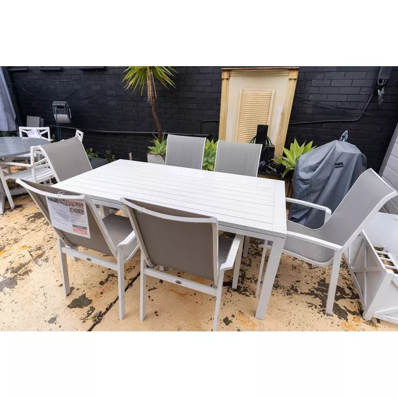 Clearance – Shelta River 1.8m Table Dining Setting with 6 Castella Sling Chairs