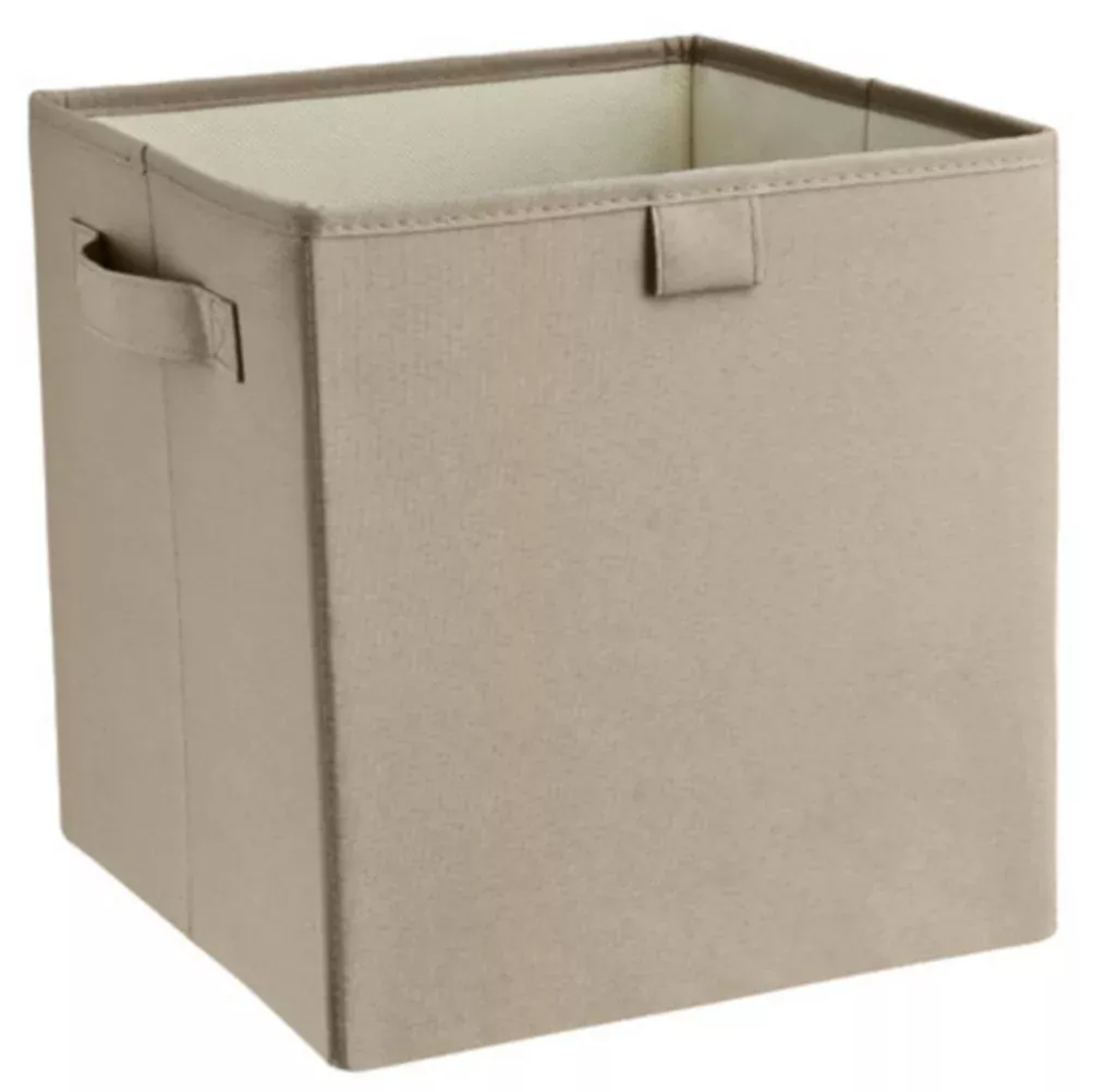 ClosetMaid 16080 2 - Handle Fabric Storage Bin, Gray Stone, Polyester
