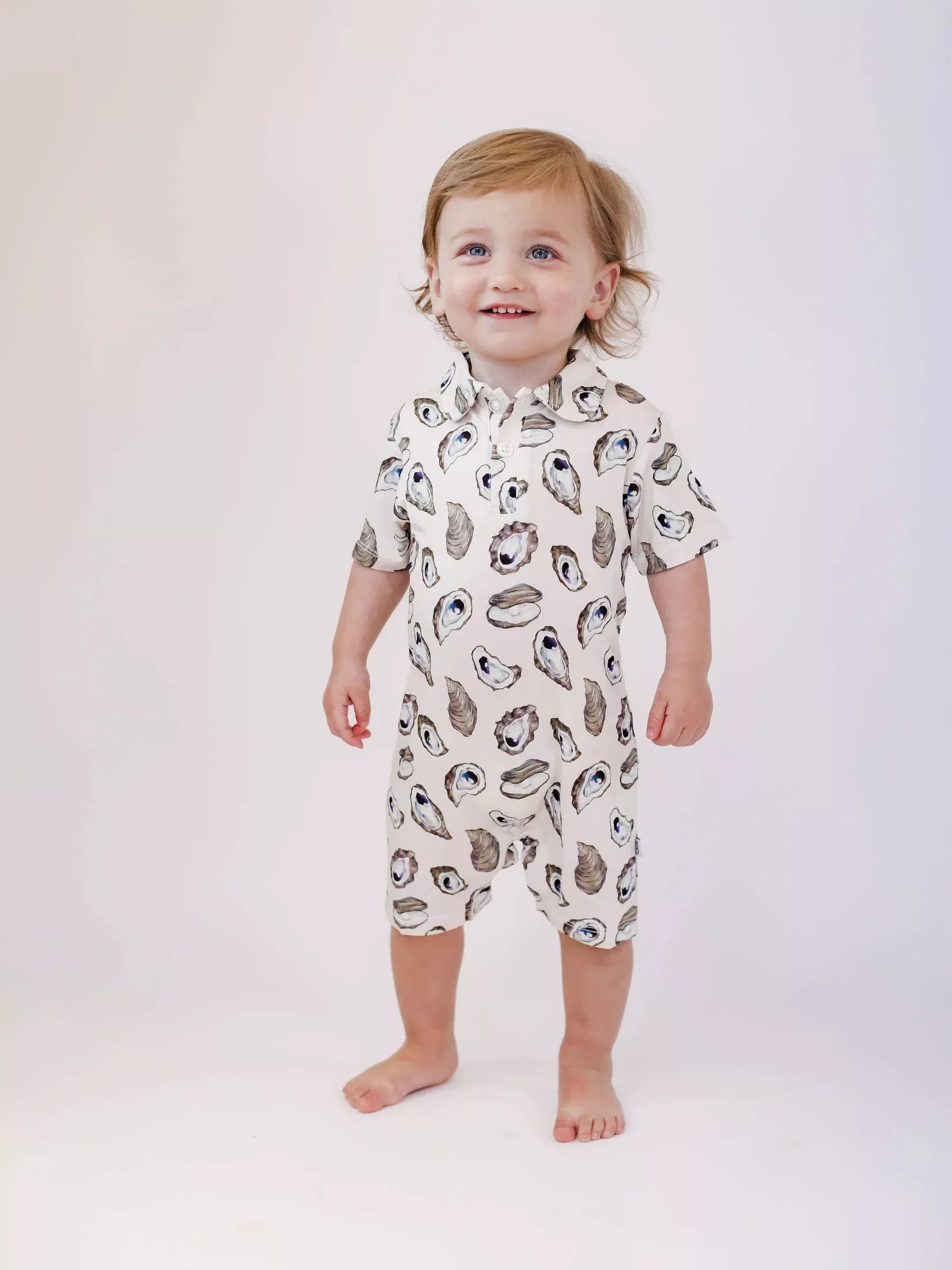 Coastal Oysters - SS Polo Romper
