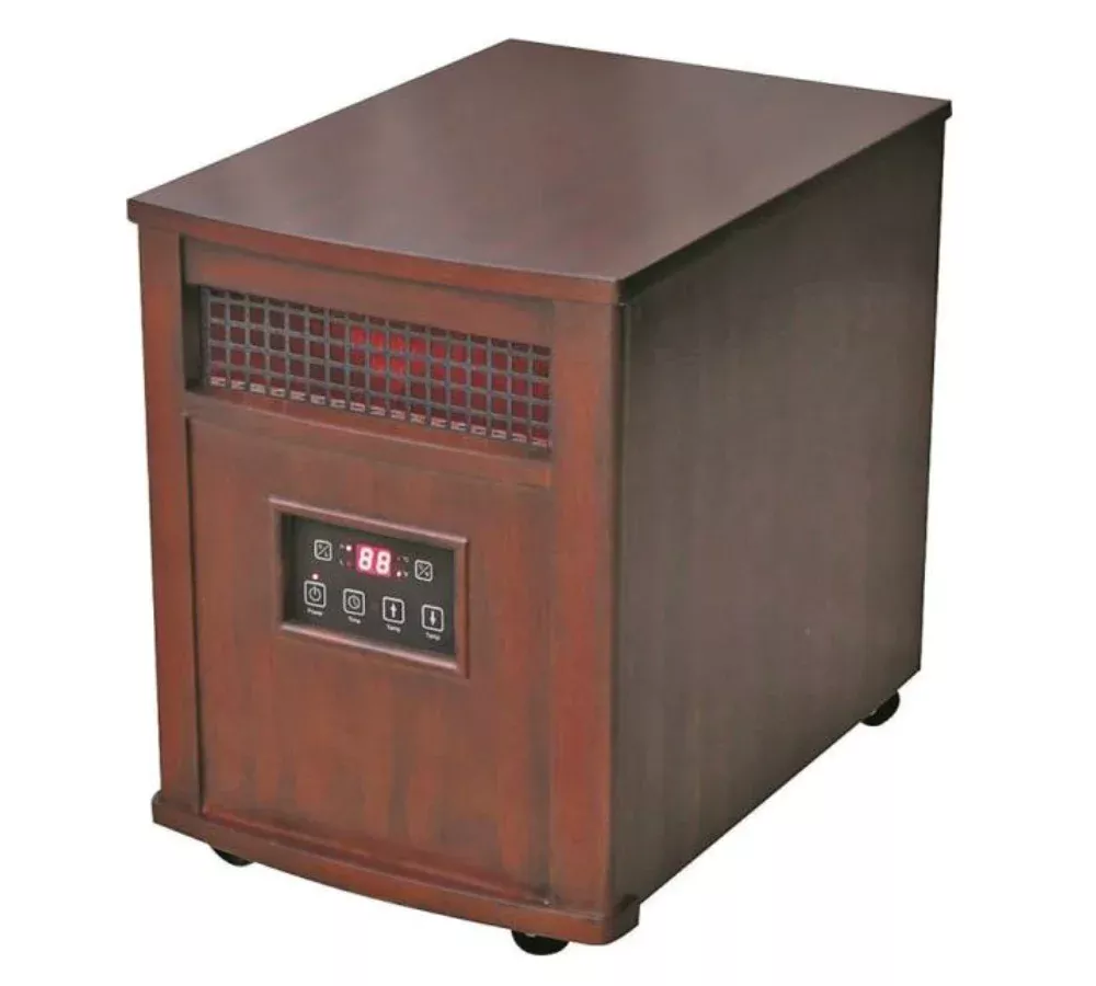Comfort Glow QEH1501 Infrared Quartz Heater, Heritage Cherry Finish