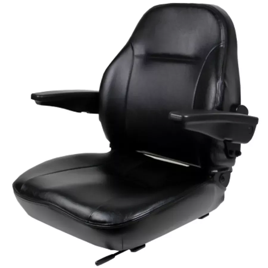 Concentric International High-Back Seat with HD Vinyl - Black