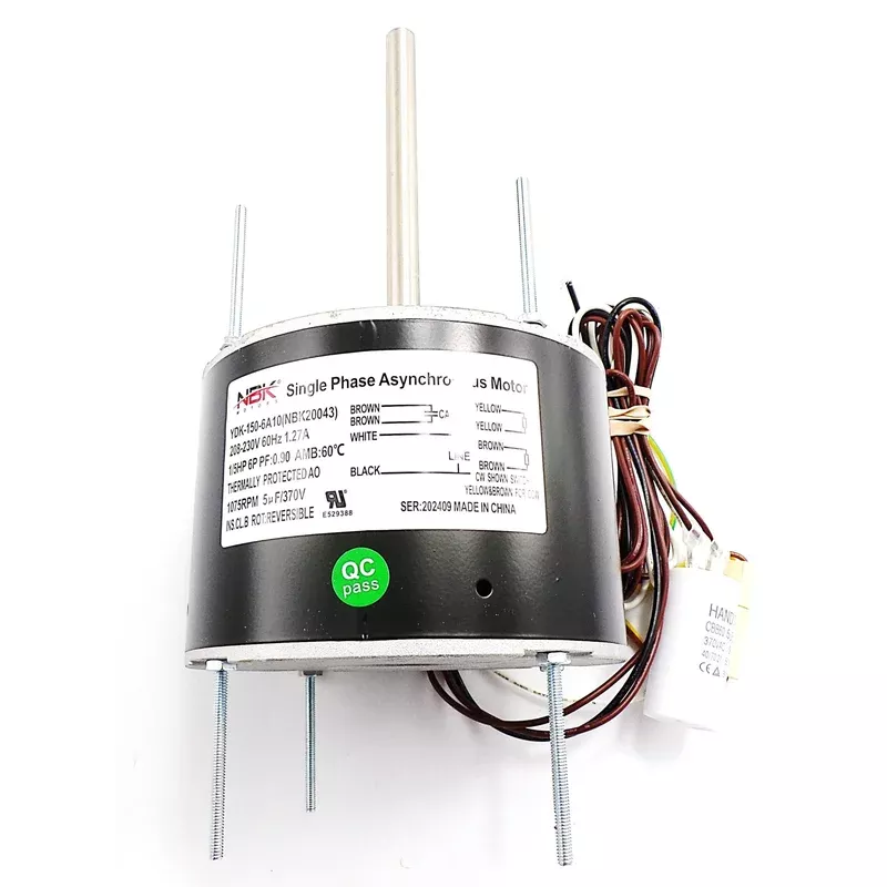 Condenser Motor 208-230V 1/5 HP with Capacitor | NBK-20043