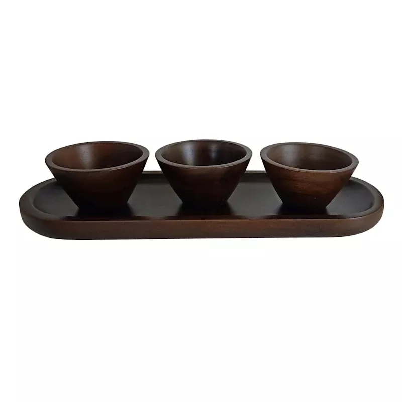Condiment Tray & 3 Bowls