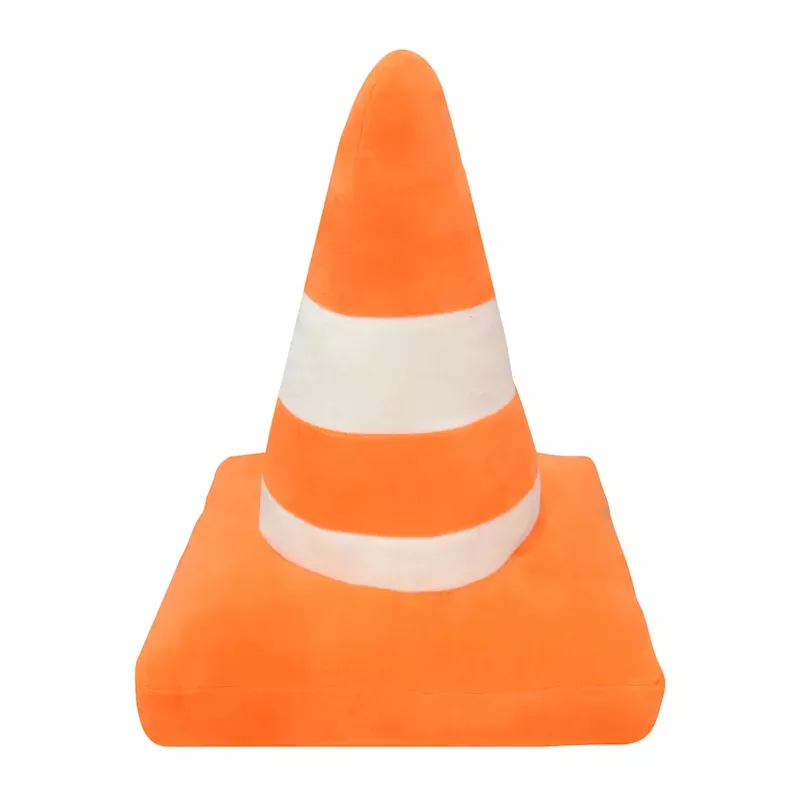 Cone Zone Shaped Plush Pillow, 12x14