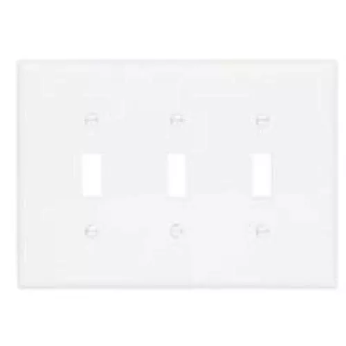 Cooper Wiring PJ3W Polycarbonate 3-Gang Wall Plate 4.875"X6.75" - White