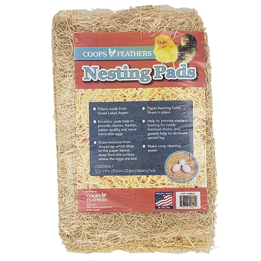 Coops & Feathers Eco Nesting Pads - 10 pk