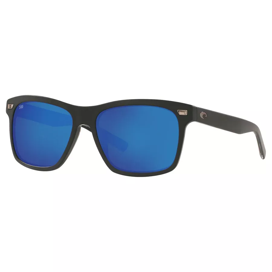 Costa Aransas Sunglasses - Matte Black Frame - Blue Mirror 580G