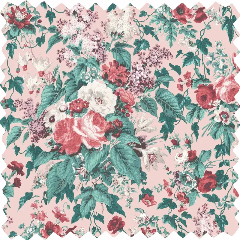 Cottagecore Pretty Pink Linen Fabric